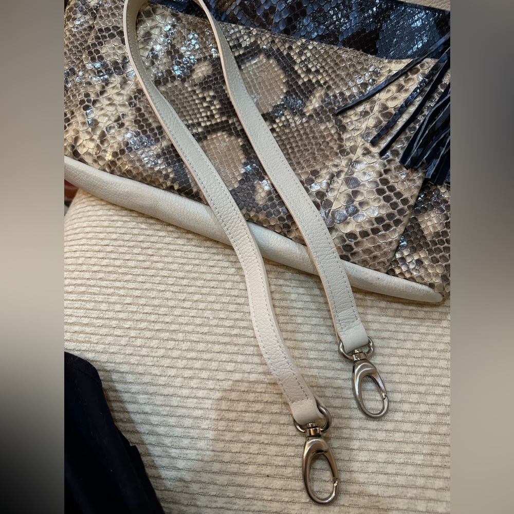 Blu + Baker Large Leather And Python Handbag/Tote - image 7